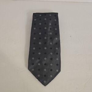 Carrot & Gibbs Black and Gray Polka Dot Tie